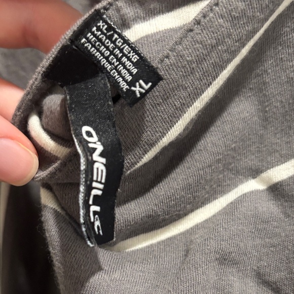 O'Neill Gray and White Striped Mini Dress - Picture 4 of 4